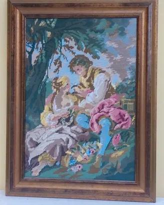 Quadro ricamato punto croc