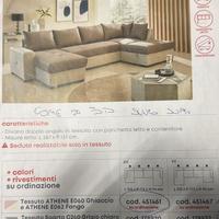 Divano angolare con panchetta letto e contenitore