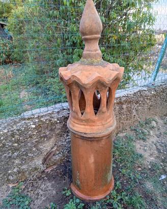 Comignolo in terracotta ligure  arredo giardino 