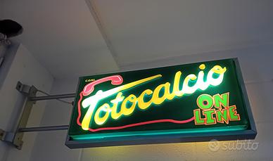 insegna  bifacciale totocalcio anni '90
