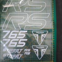 Adesivi Triumph street triple 765 RS per casco 