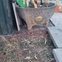 2x fioriera grande pietra vaso cemento piante fior