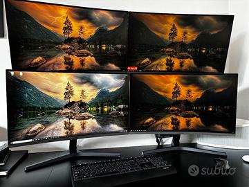 Set 4× Samsung C27R500 27” Curvi