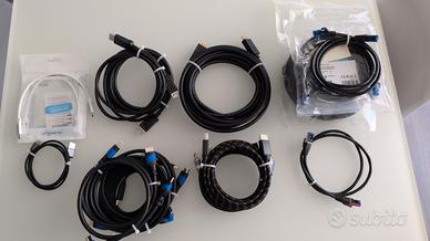 Lotto cavi Hdmi/DP/Usb/Usb c