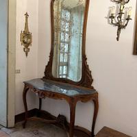 Console antica 800 con specchiera
