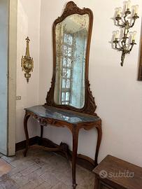 Console antica 800 con specchiera