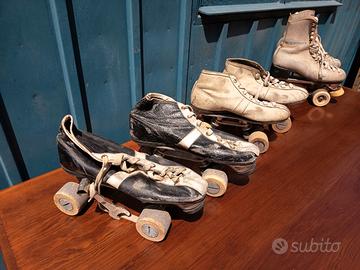 serie di vecchi pattini vintage