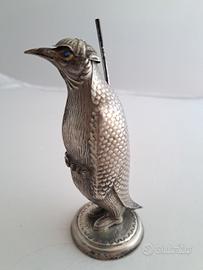 Pinguino cacciatore in argento 