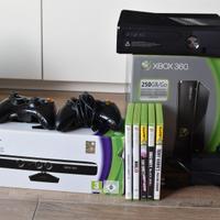 XBOX 360+KINECT+2 JOYSTICK+5 GIOCHI