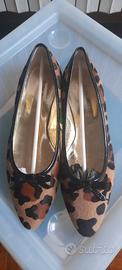 Ballerine leopardate suola vero cuoio  39 NUOVE