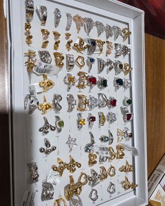 stock di anelli in acciaio inox 80 pz