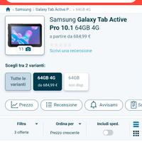 Tablet samsung galaxy active pro