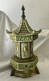 REUGE Carillon porta sigarette ceramica decorata