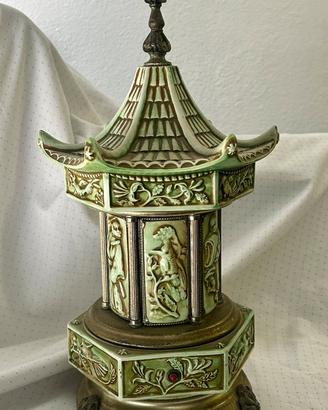 REUGE Carillon porta sigarette ceramica decorata