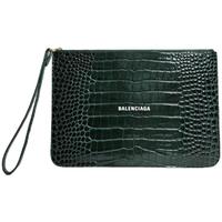 Pochette Balenciaga in pelle effetto coccodrillo