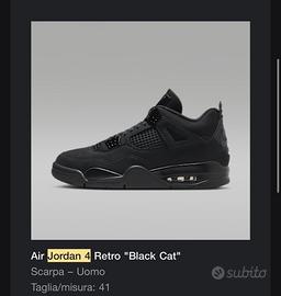 Air Jordan 4 Retro "Black Cat" 41