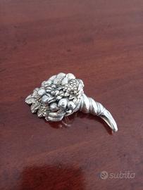 Cornucopia in laminato argento 925 