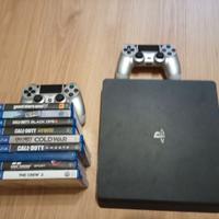 PlayStation slim 400Gb+2controller+9 giochi