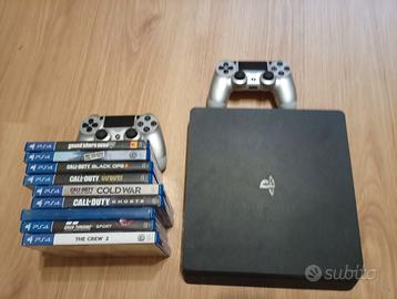 PlayStation slim 400Gb+2controller+9 giochi