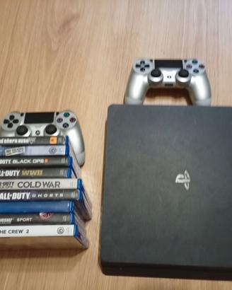 PlayStation slim 400Gb+2controller+9 giochi