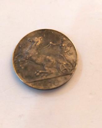 VITTORIO EMANUELE III 10 LIRE 1930 BIGA RARE SILVE