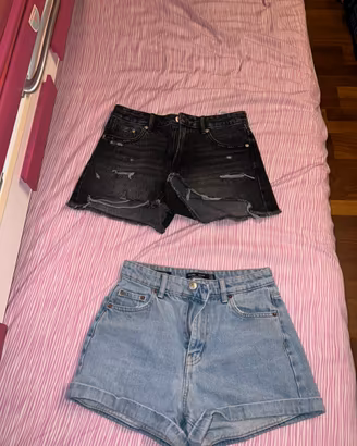 Set 2 pantaloncini di jeans taglia 36
