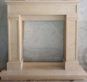 rivestimento cornica termocamino con Petra sanny