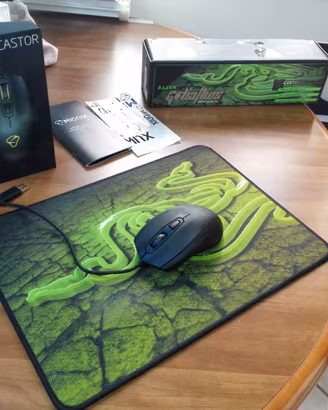 GAMING Mouse MIONIX CASTOR RGB + Razer Goliathus
