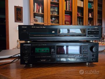 Pioneer stereo Cassette e Teac Lettore CD