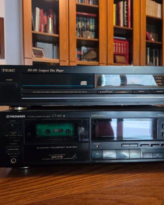 Pioneer stereo Cassette e Teac Lettore CD