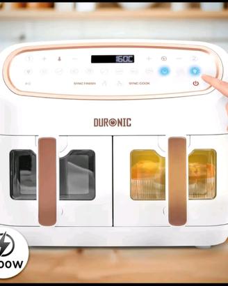 Friggitrice ad aria doppio cestello duronic nuova 