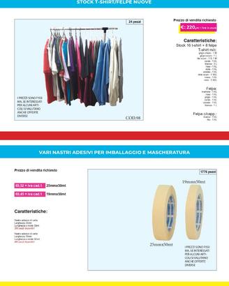 STOCK T-SHIRT/FELPE NUOVE