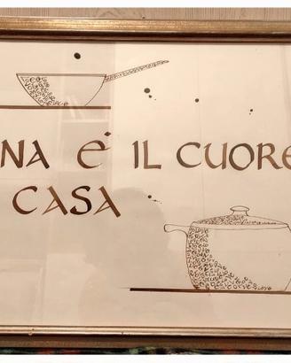 Quadro con scritta fatta a mano