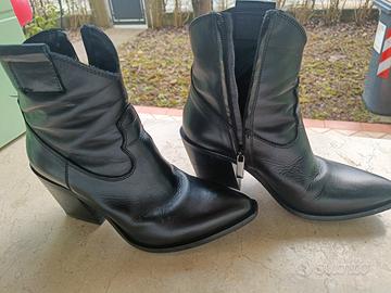 stivali in vera pelle stile texano