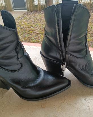 stivali in vera pelle stile texano