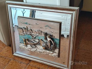 Quadro 3D Capitanelli con specchio 80x70