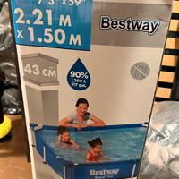 Piscina Bestway Steel Pro 2,21x1,50m H43cm + Cloro