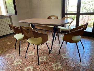 Tavolo + 5 sedie  anni ’50 - Originali Carlo Ratti