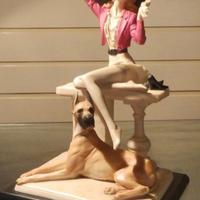 Vittorio tessaro signora con alano capodimonte