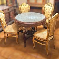 Tavolo+sedie in stile barocco