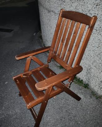 sedia legno da giardino