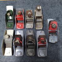 C46 - Lotto 9 piccole pialle liuteria falegname