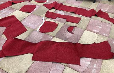 Porsche 356 B Cabriolet Set Moquette Rossa 403