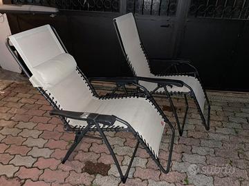 2 Lettino sdraio pieghevole