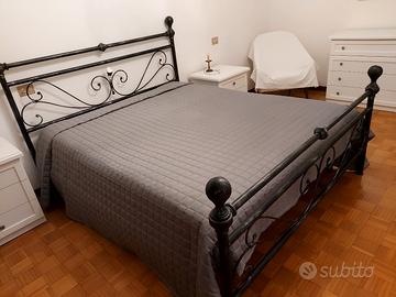 letto ferro battuto più materasso
