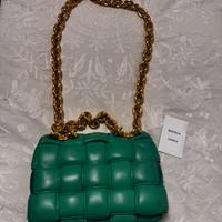 Borsa in Pelle donna con catena oro