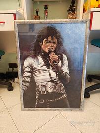 Michael Jackson stampa dipinto con cornice BAD