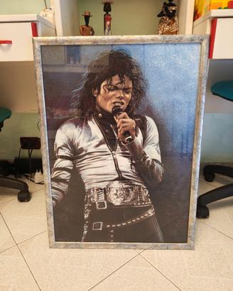 Michael Jackson stampa dipinto con cornice BAD