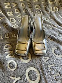 Slingback argento