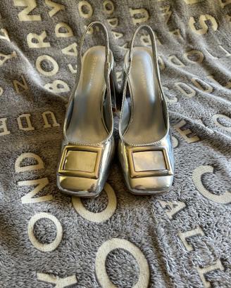 Slingback argento